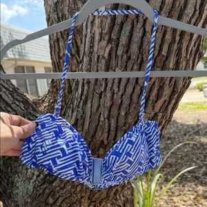Blue Patterned Women’s Bikini Top